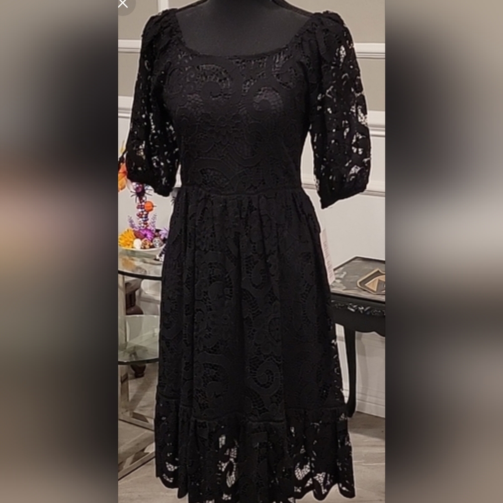 NWT Nanette Lepore Black Lace Dress- Retails $148